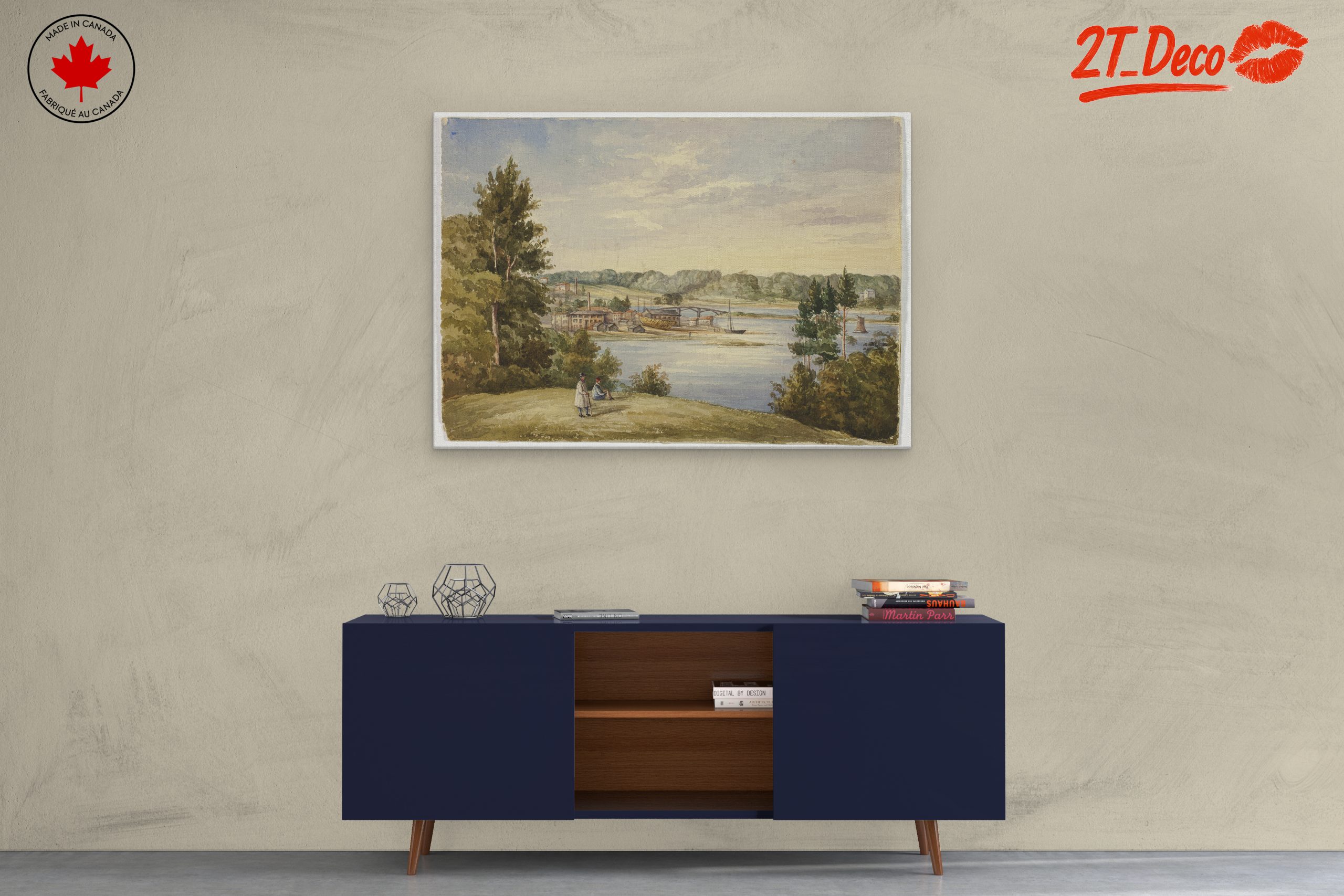 Scenic River Landscape Art - Image 3