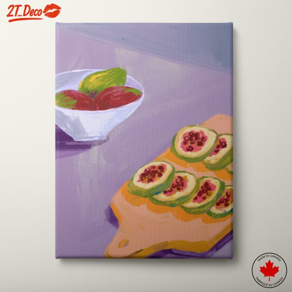 Abstract Food Composition with Fresh Fruits