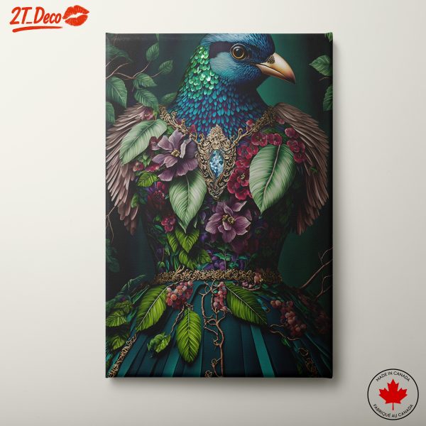 Colorful Botanical Bird Hybrid Art