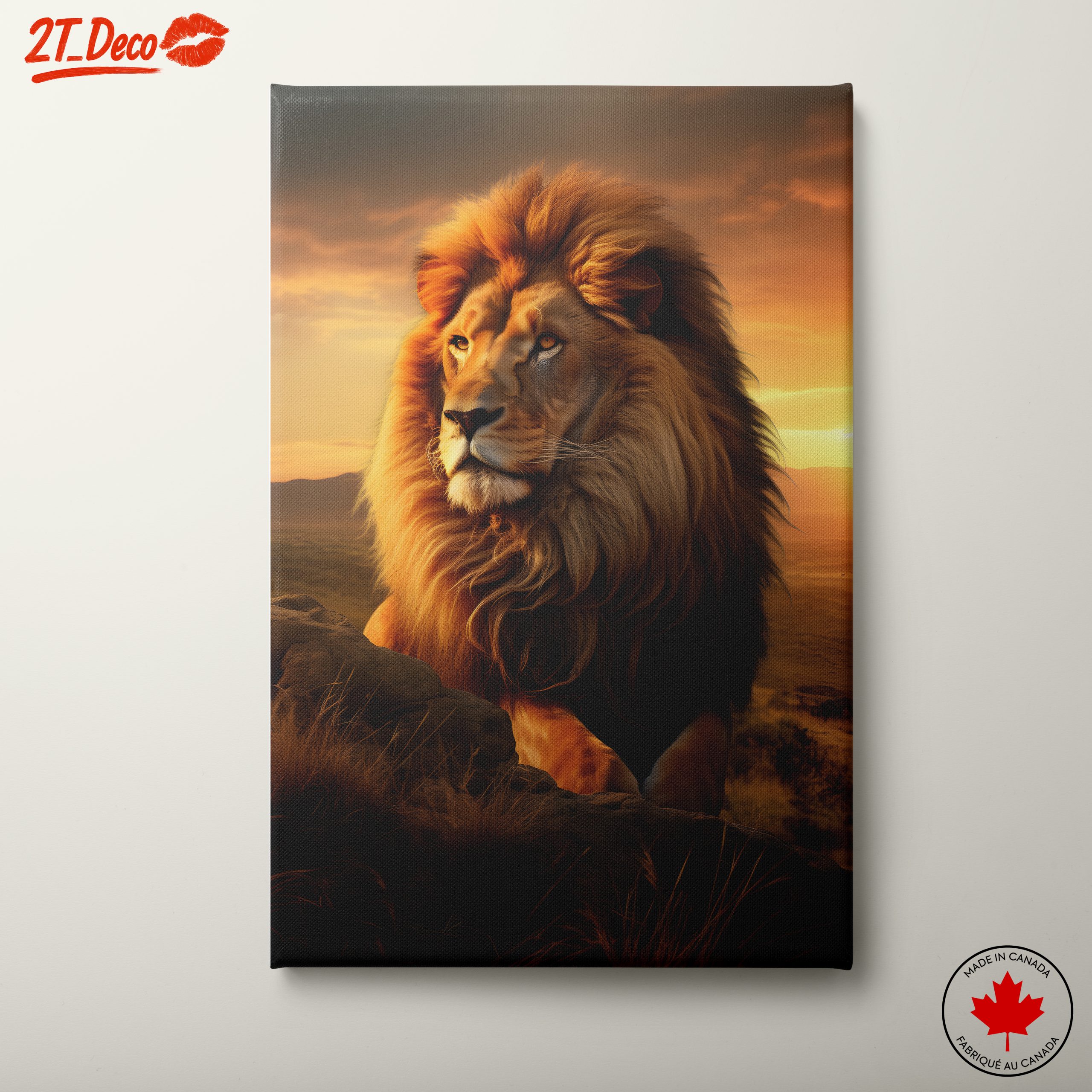 Majestic Lion Portrait at Sunset 2