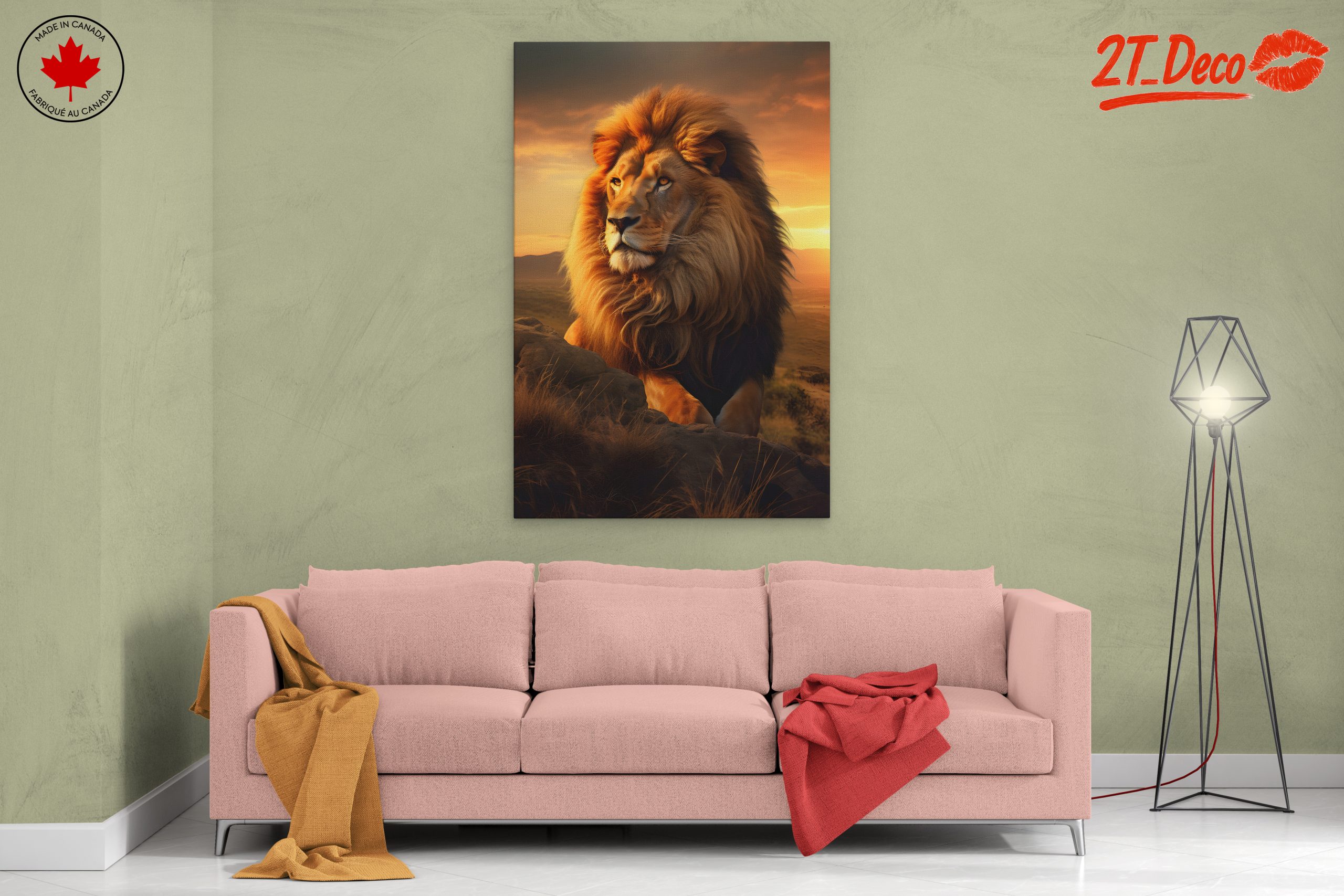 Majestic Lion Portrait at Sunset 2 - Image 2