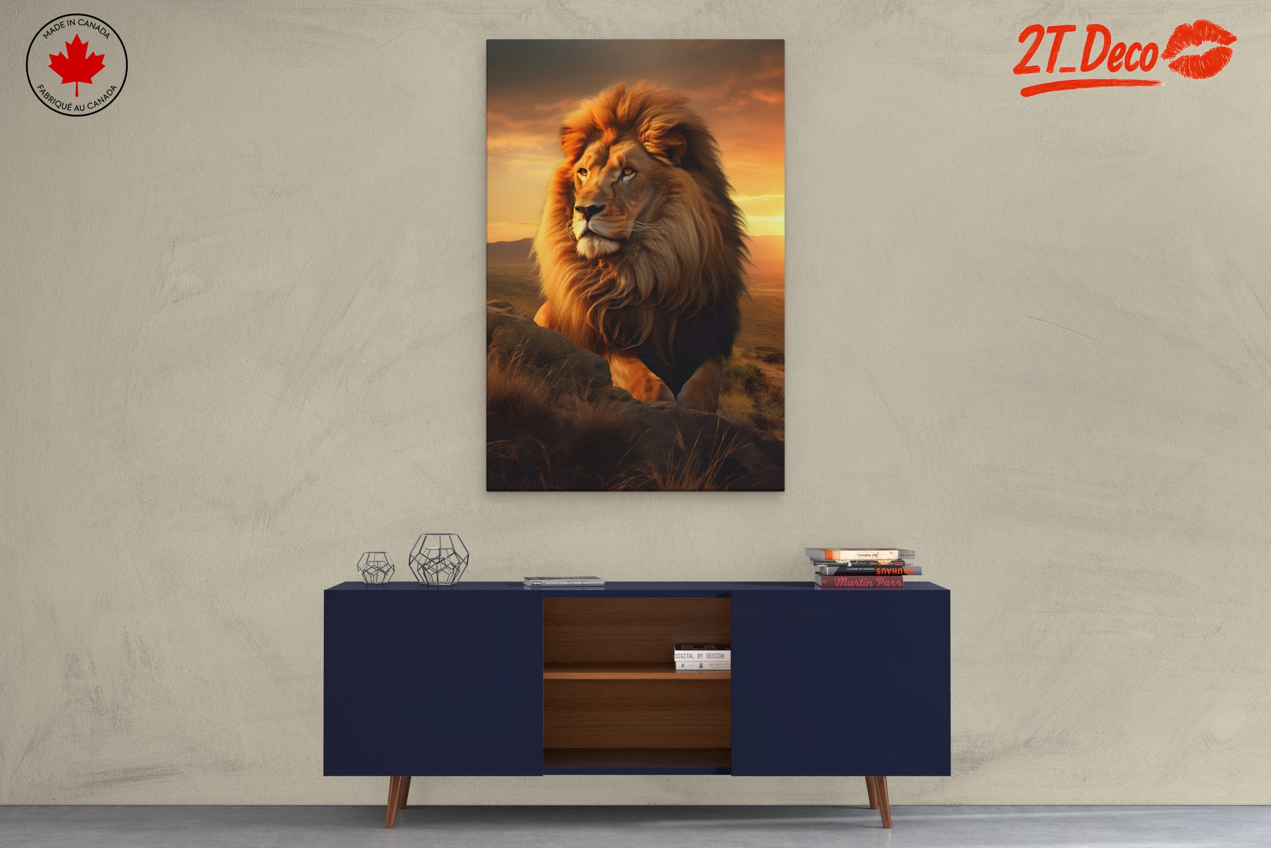 Majestic Lion Portrait at Sunset 2 - Image 3