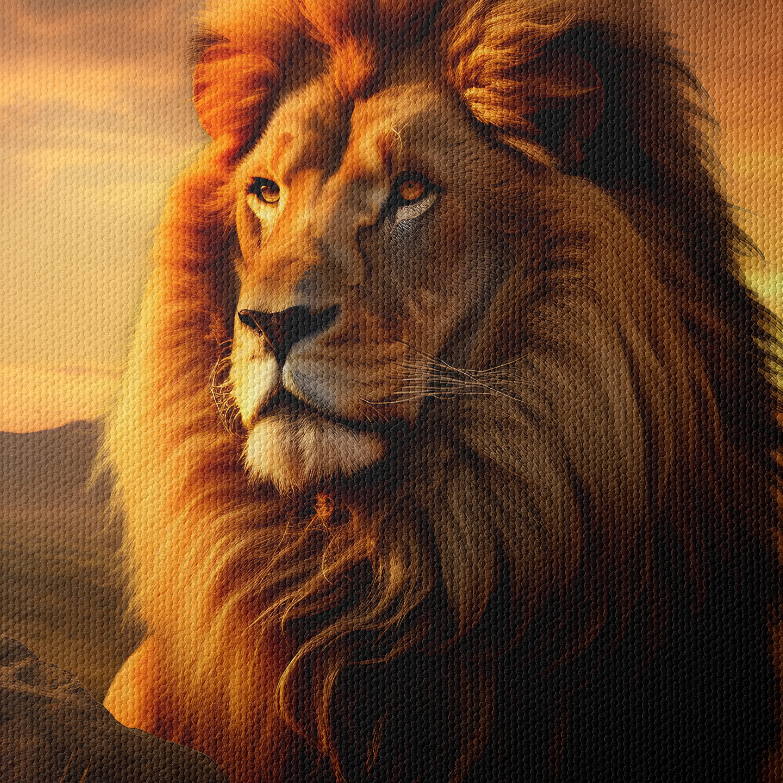 Majestic Lion Portrait at Sunset 2 - Image 4