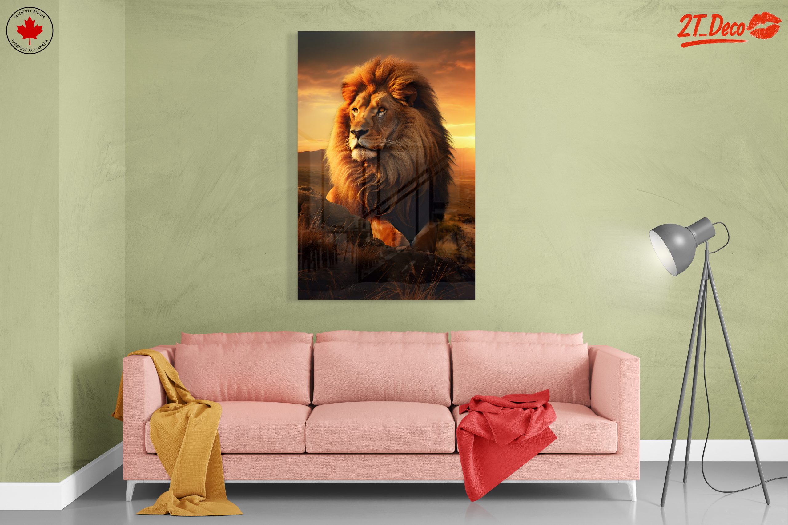 Majestic Lion Portrait at Sunset 2 - Image 7