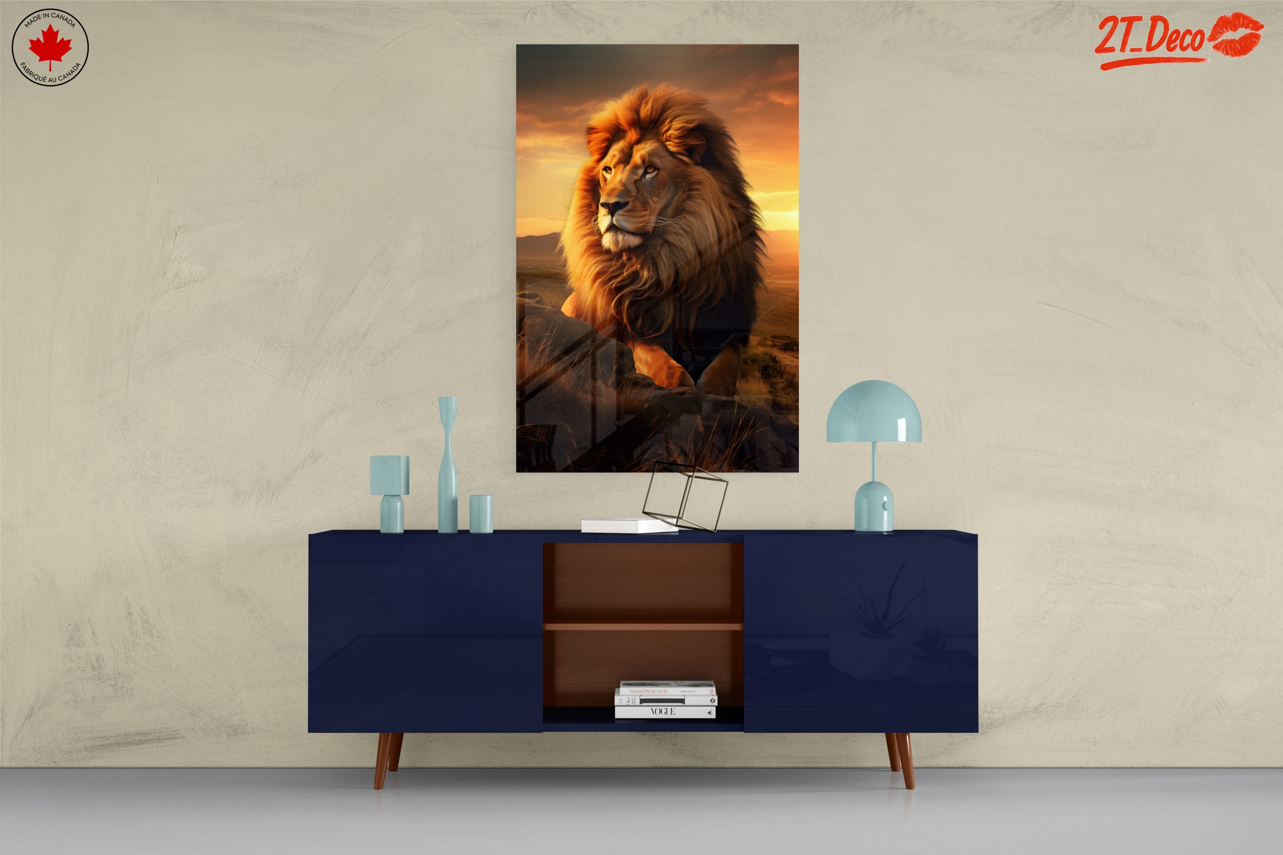 Majestic Lion Portrait at Sunset 2 - Image 8