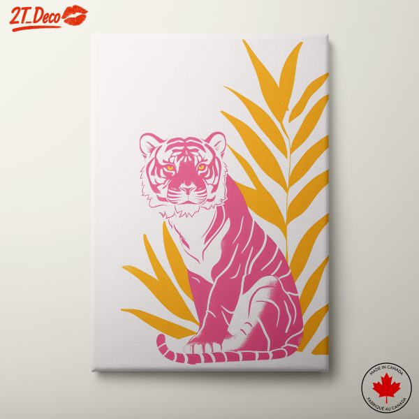 Playful Pink Tiger Illustration