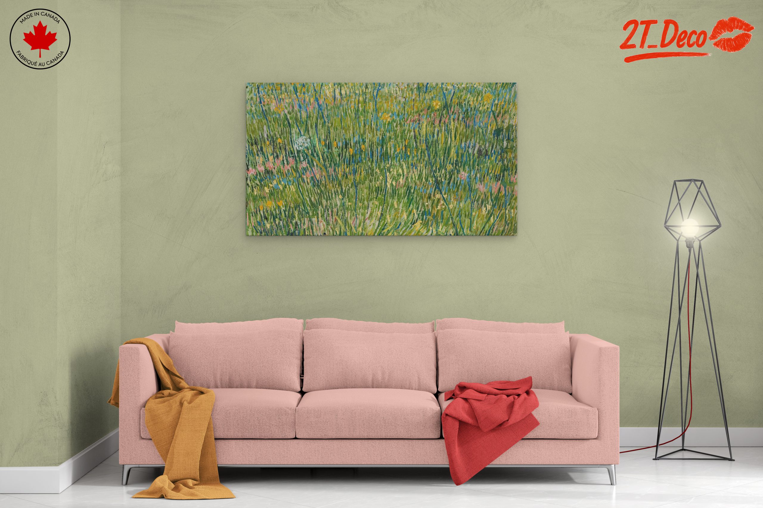 Vibrant Botanical Field Artwork - Image 2