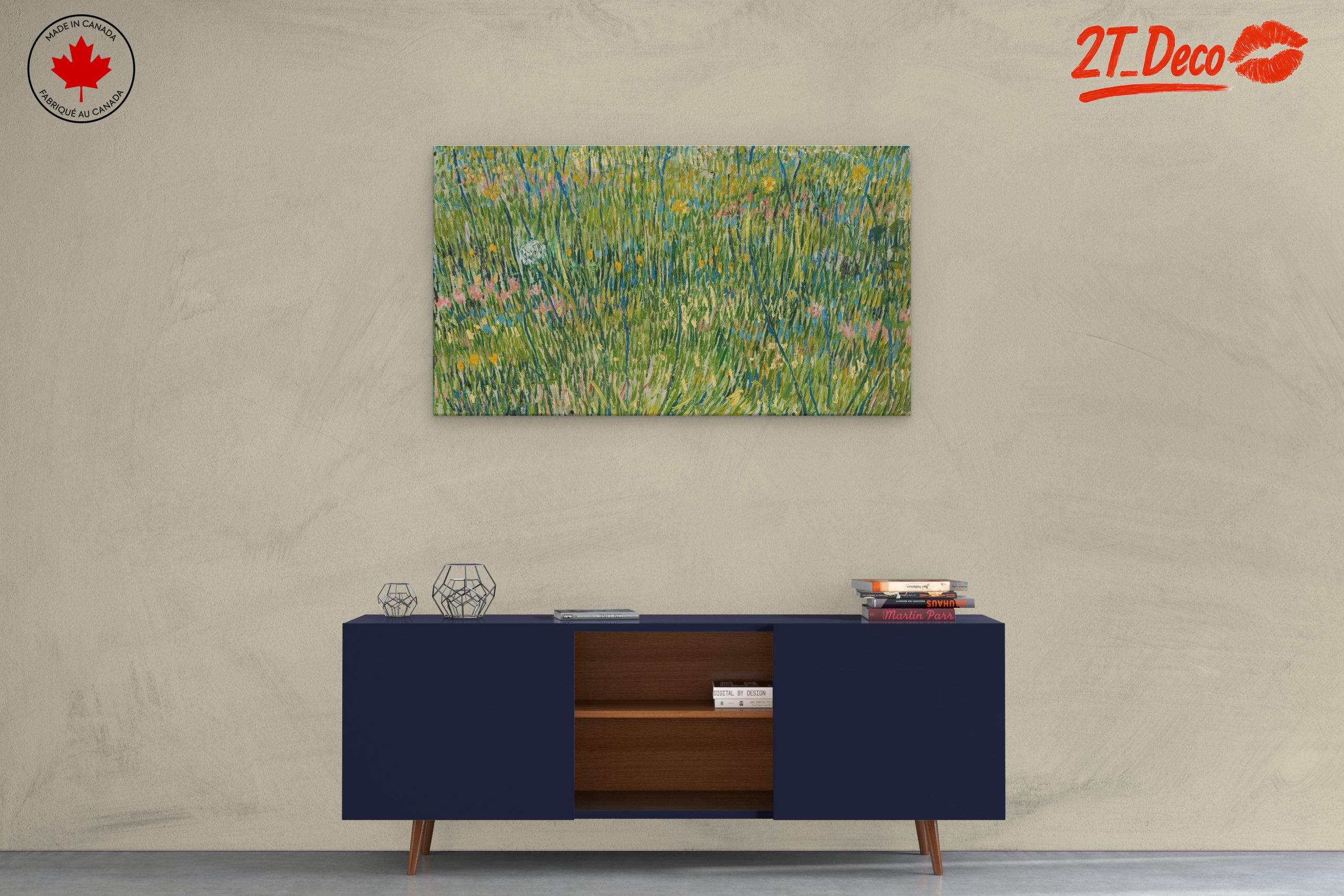 Vibrant Botanical Field Artwork - Image 3