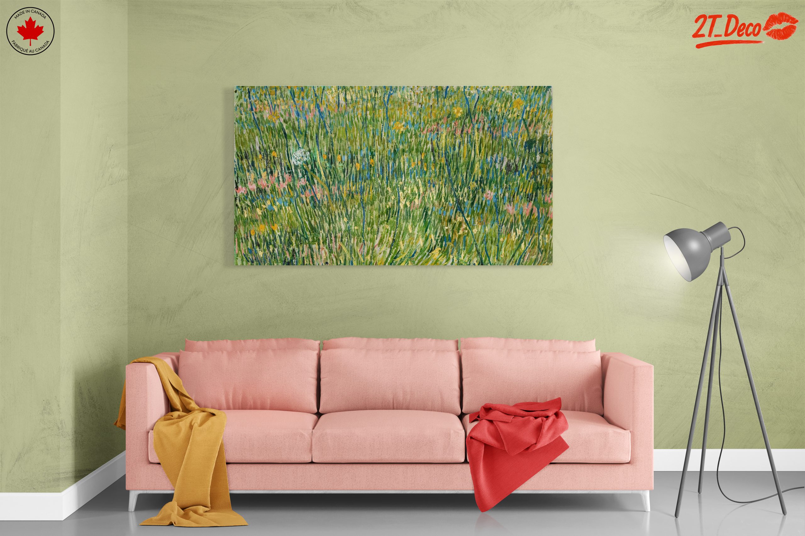 Vibrant Botanical Field Artwork - Image 7