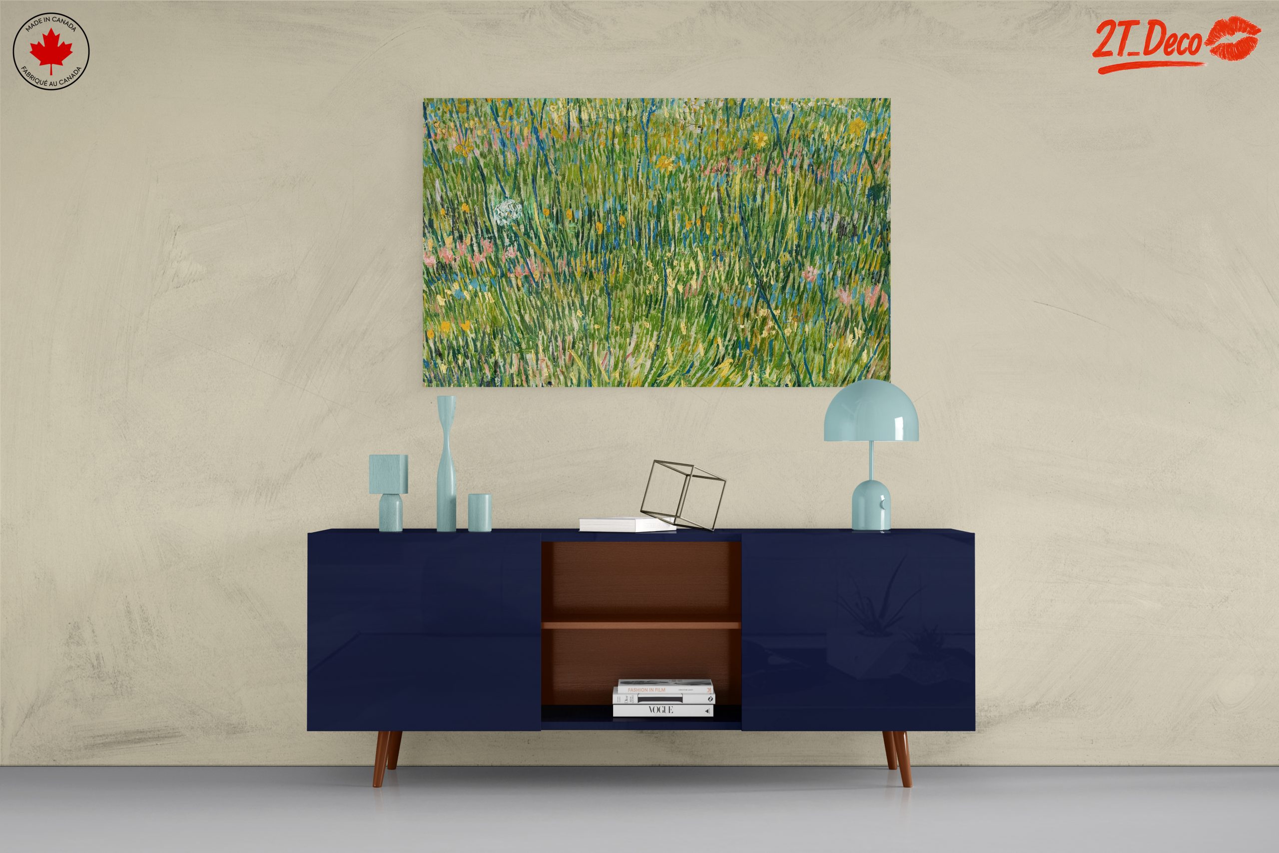 Vibrant Botanical Field Artwork - Image 8