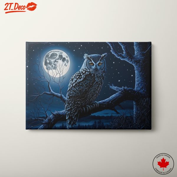 Majestic Owl Under the Moonlight