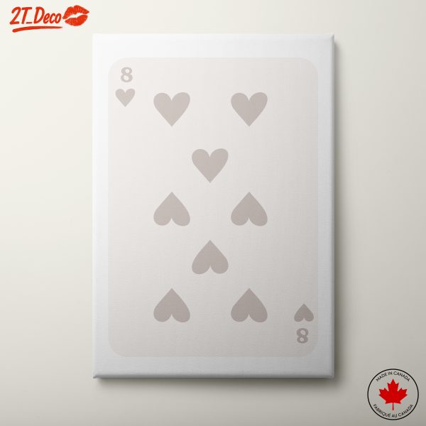 Stylized Playing Card with Hearts Design