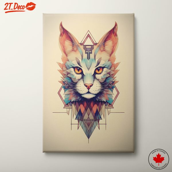 Stylized Cat Portrait Art