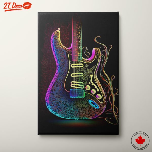 Vibrant Artistic Guitar Art