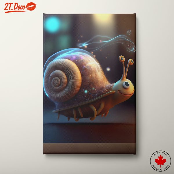 Magical Whimsical Snail with Starry Shell
