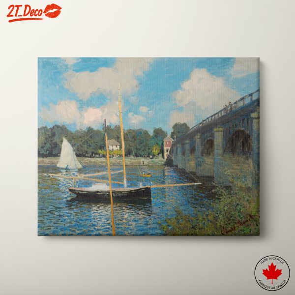 Boats on the River in Impressionist Style