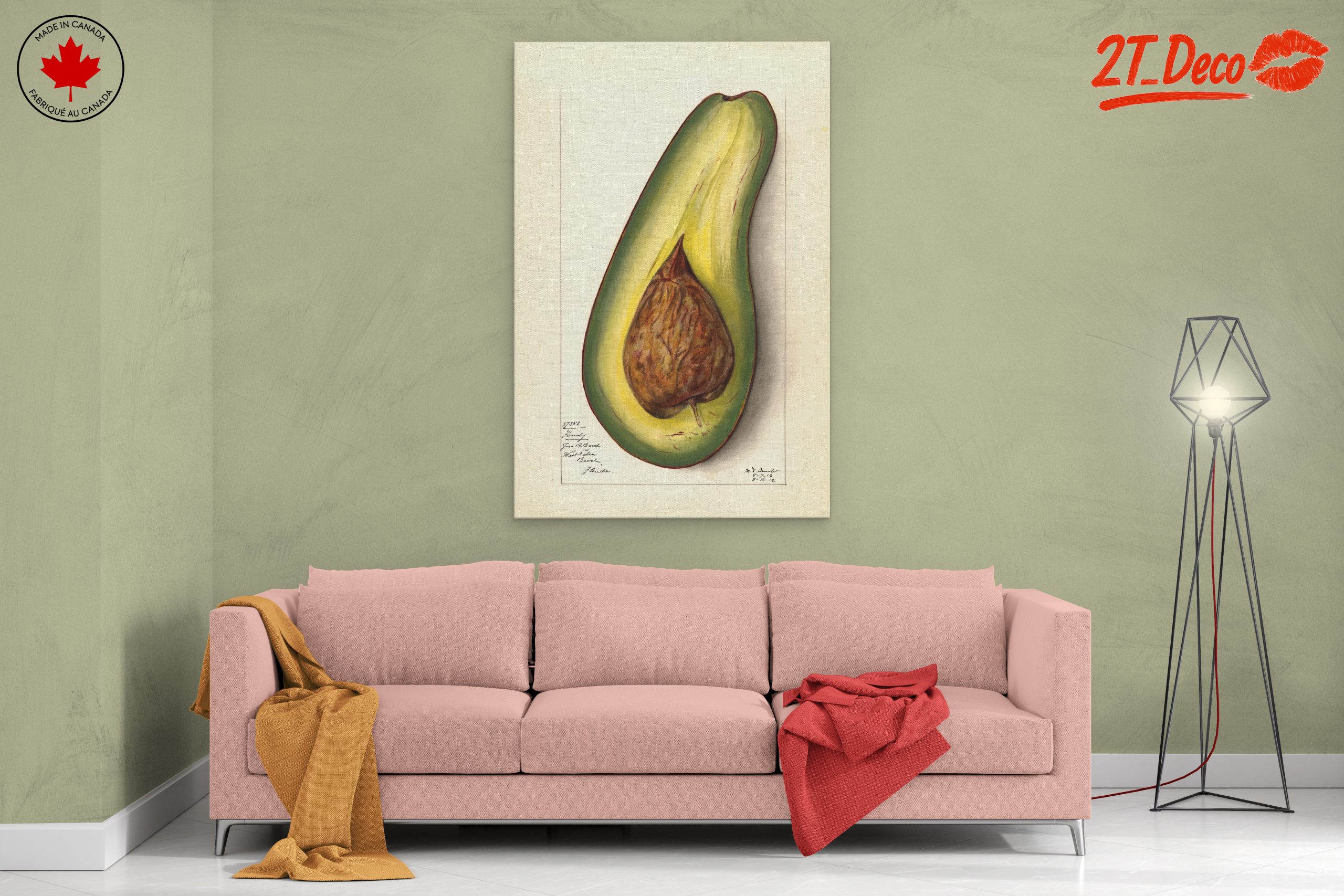 Stylized Avocado Artwork for Modern Kitchens - Image 2