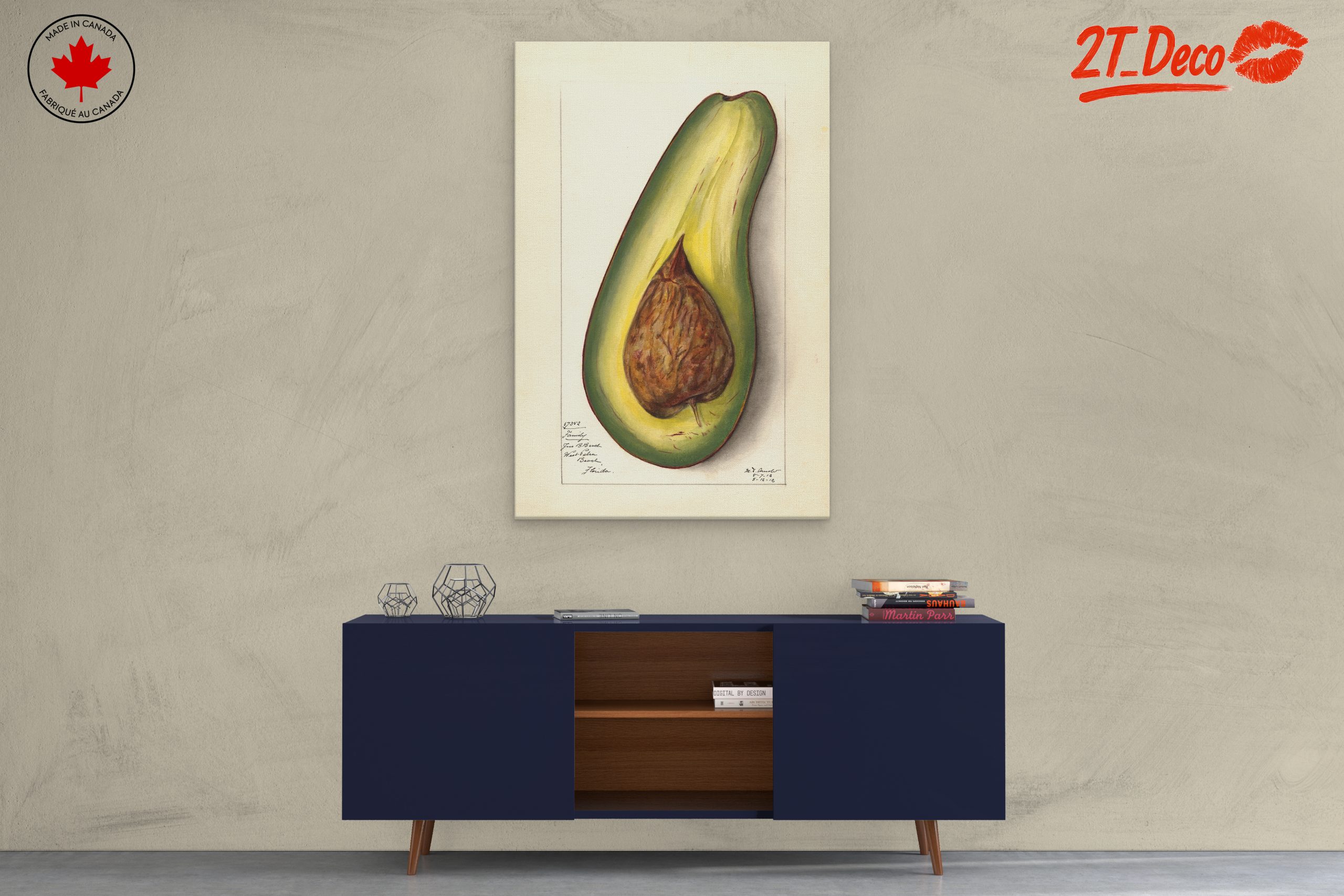 Stylized Avocado Artwork for Modern Kitchens - Image 3