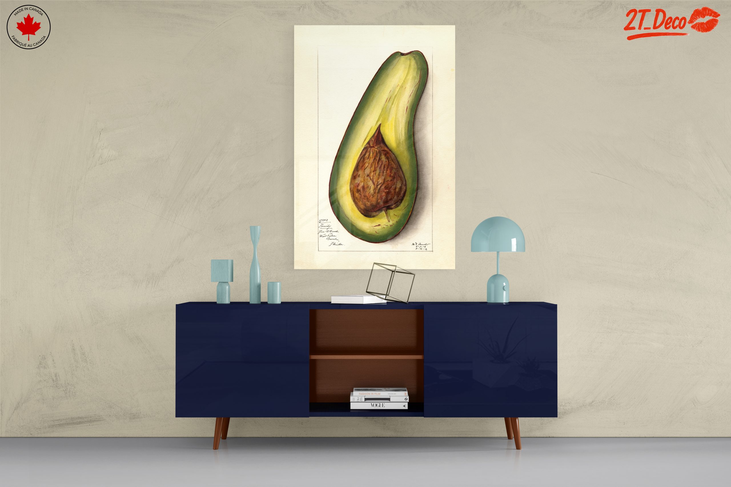 Stylized Avocado Artwork for Modern Kitchens - Image 8