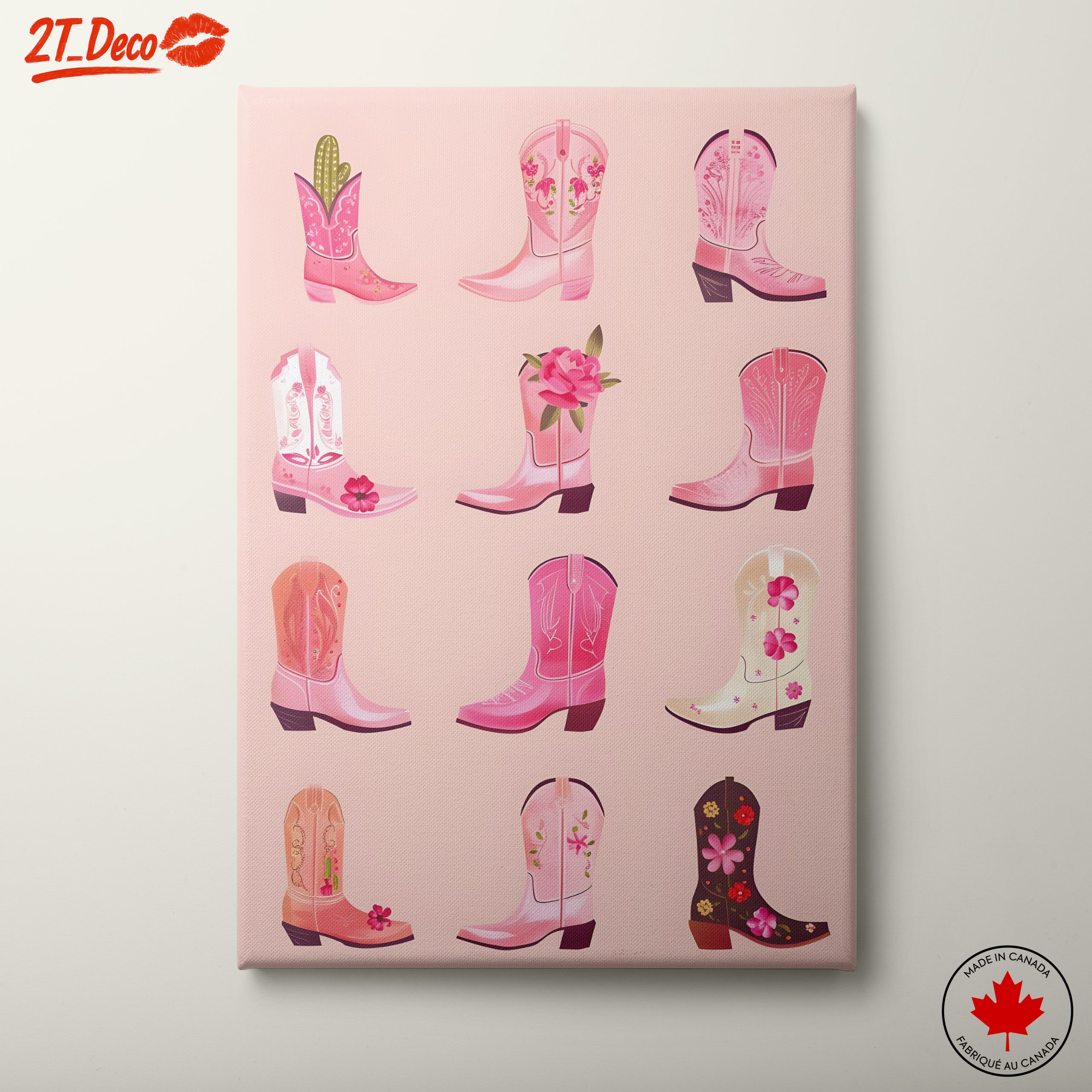 Floral Cowboy Boot Decor for Colorful Spaces
