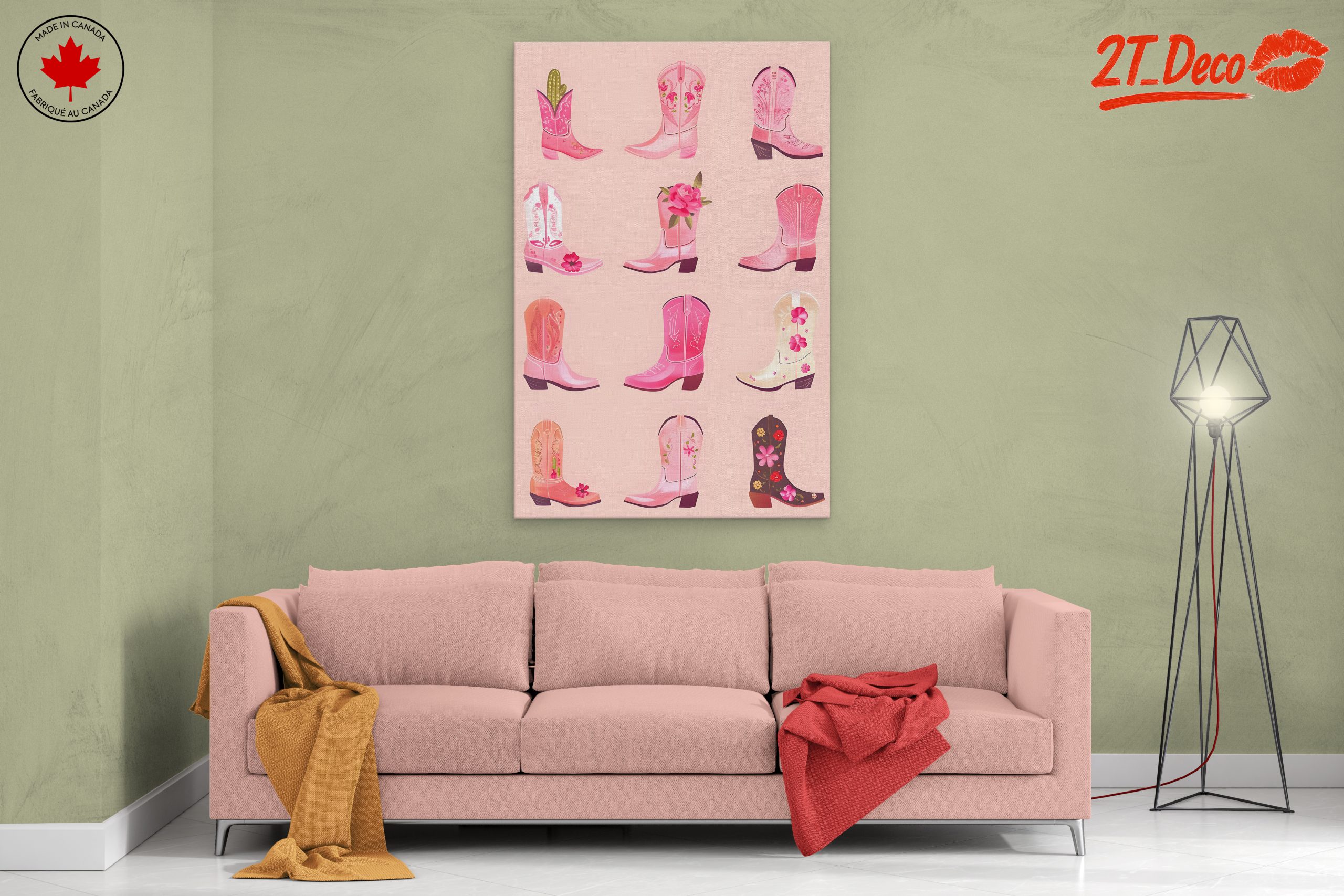 Floral Cowboy Boot Decor for Colorful Spaces - Image 2