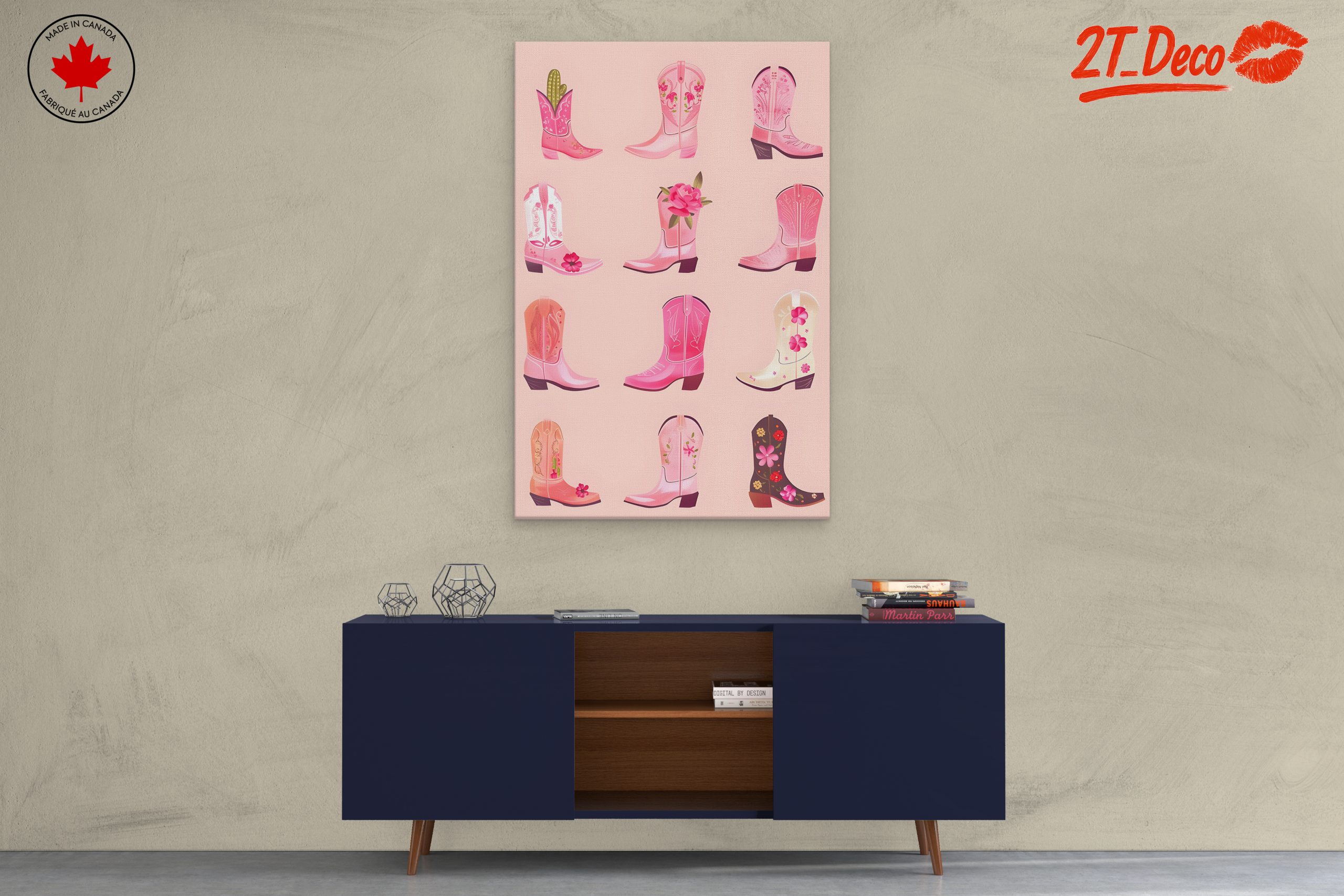 Floral Cowboy Boot Decor for Colorful Spaces - Image 3