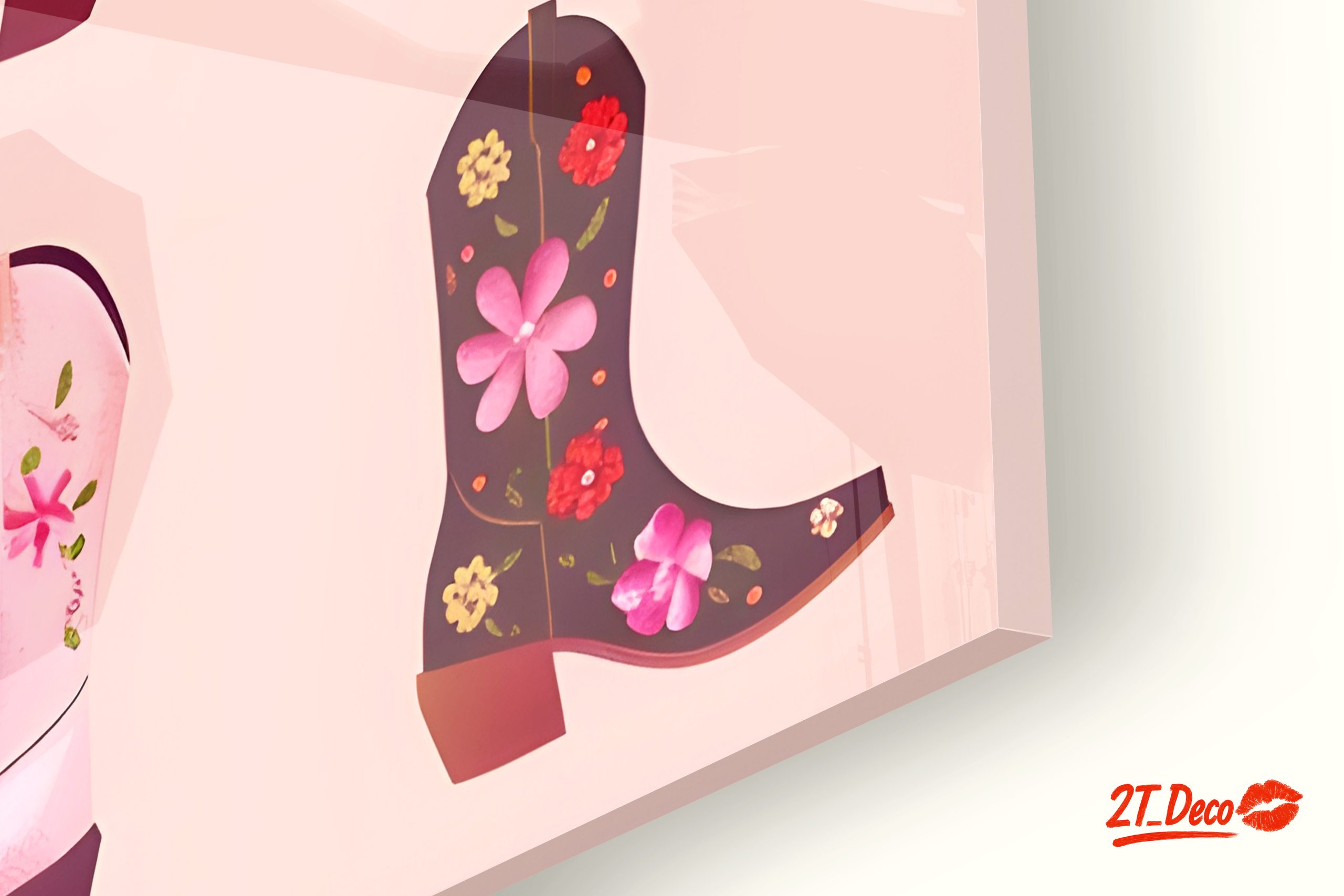 Floral Cowboy Boot Decor for Colorful Spaces - Image 9