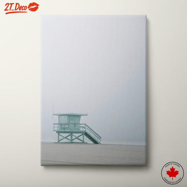 Lifeguard Tower on Minimalist Beach
