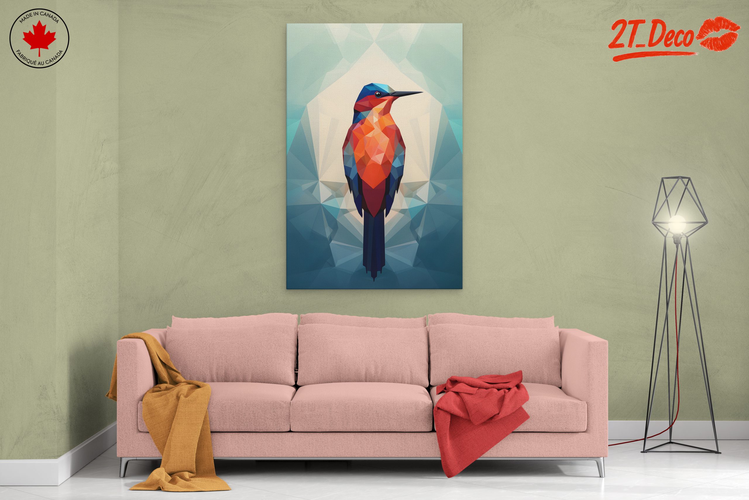 Colorful Geometric Bird Art - Image 2