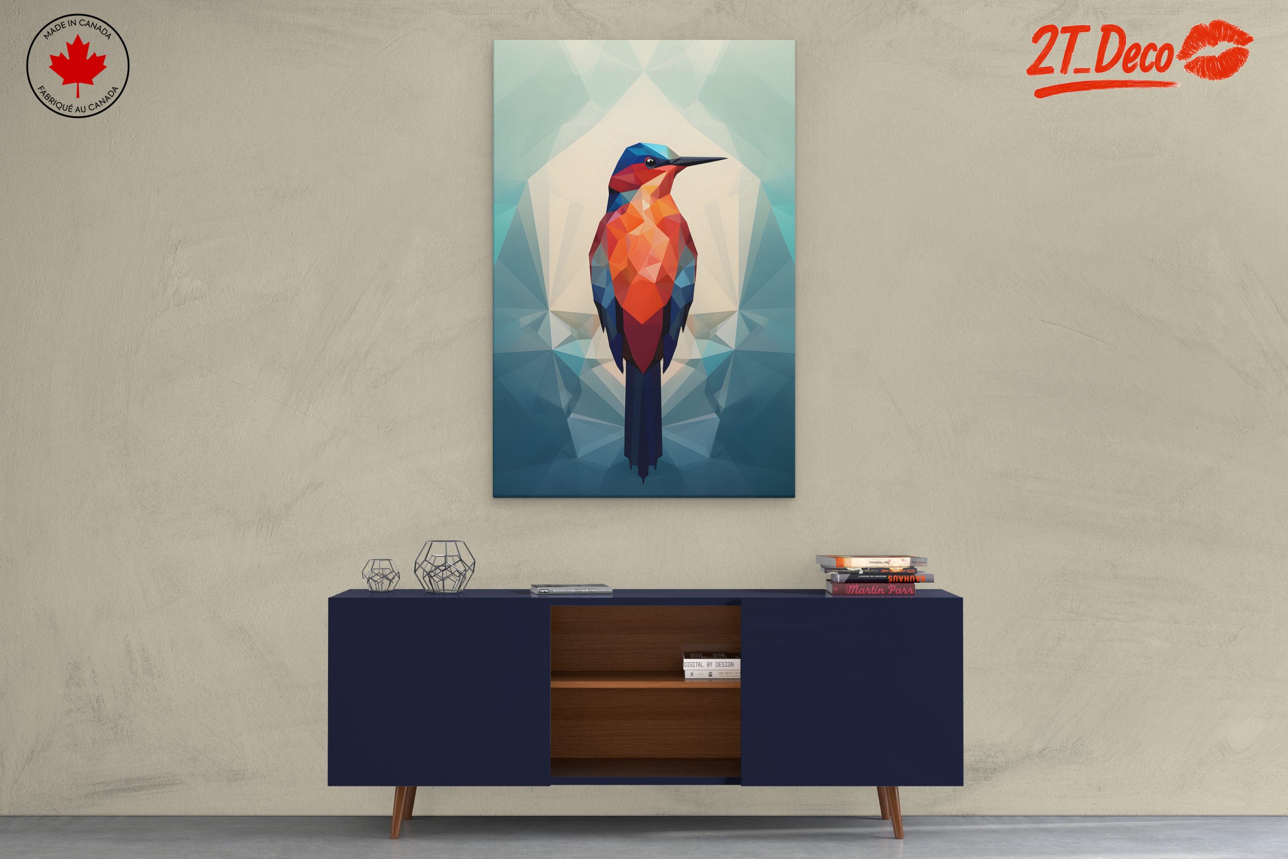 Colorful Geometric Bird Art - Image 3