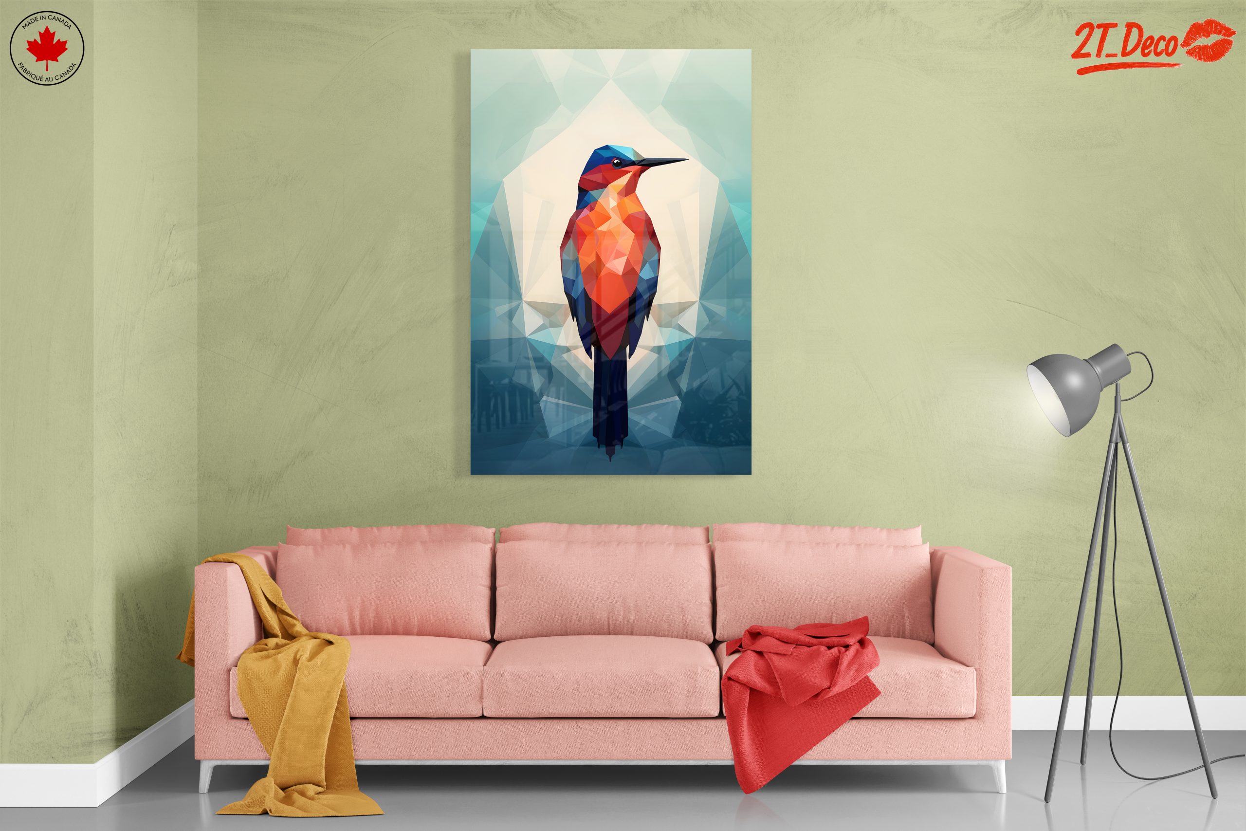 Colorful Geometric Bird Art - Image 7
