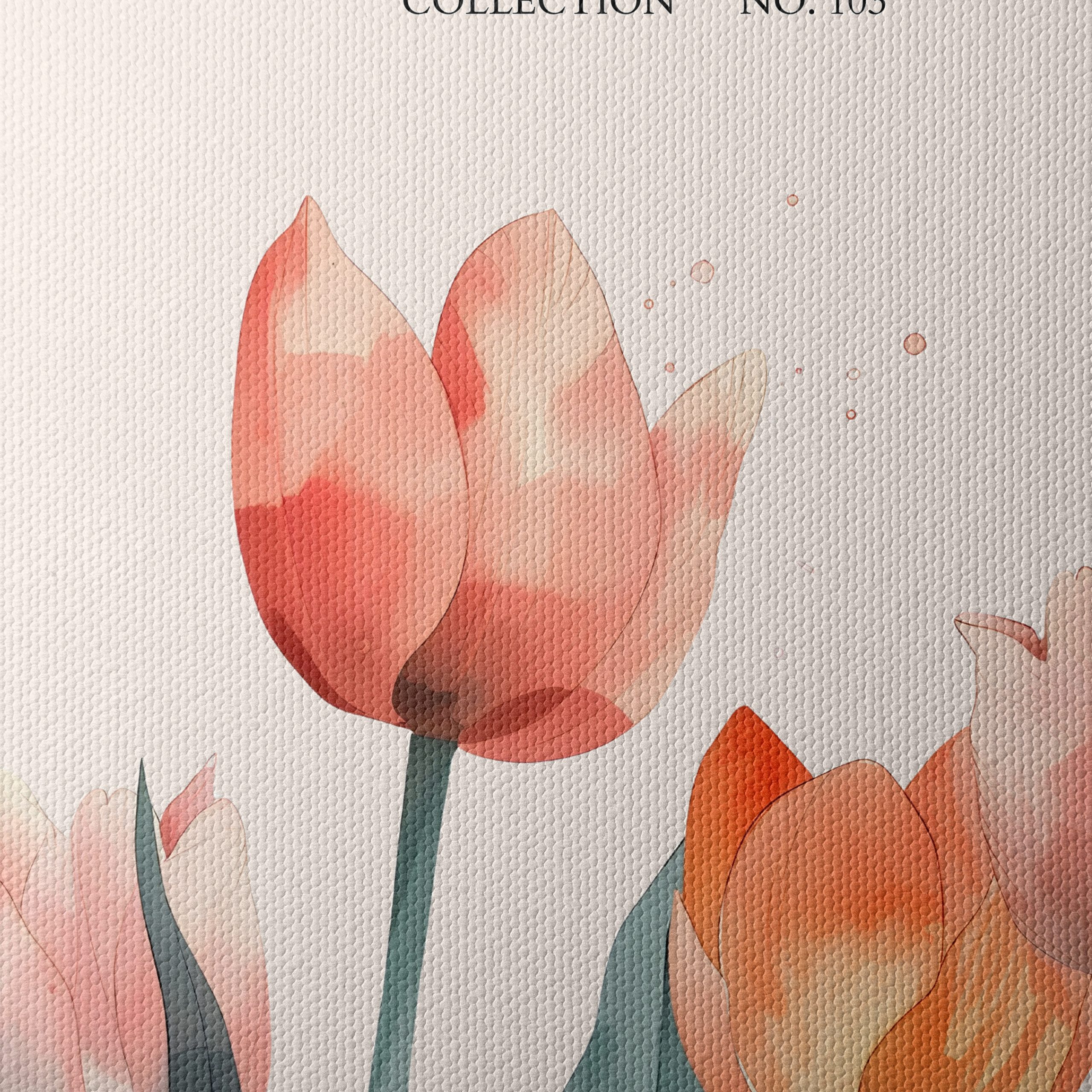 Delicate Botanical Garden Art with Tulips - Image 4
