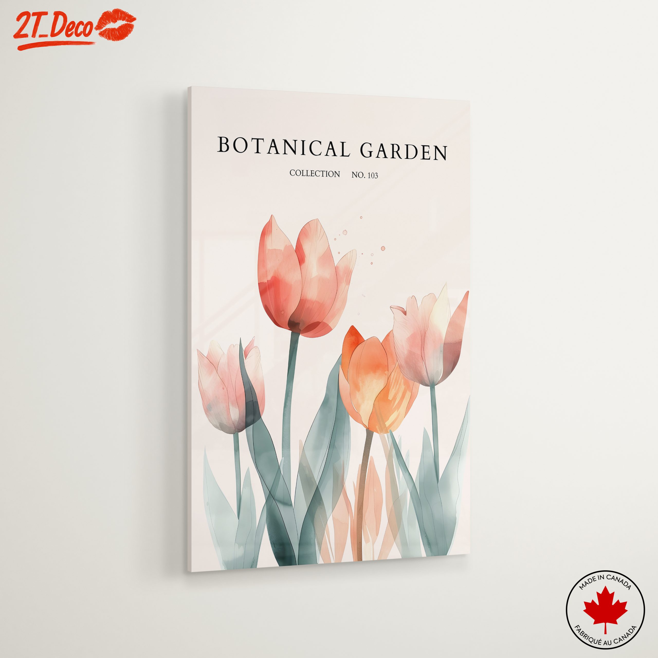 Delicate Botanical Garden Art with Tulips - Image 6