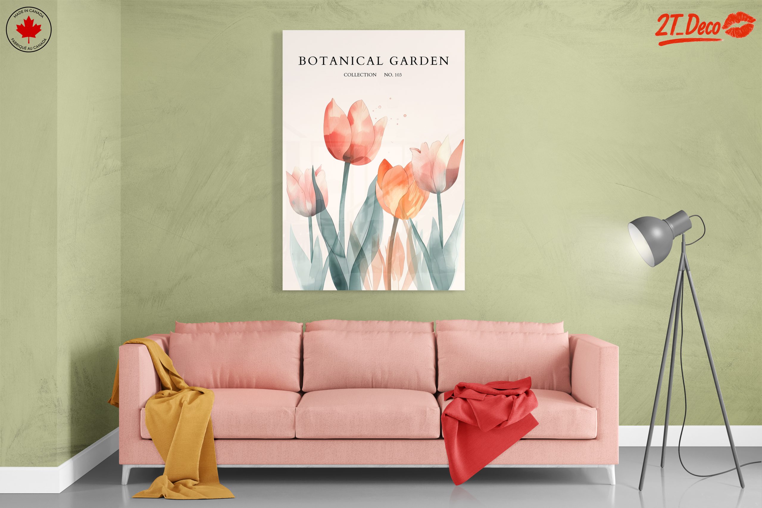 Delicate Botanical Garden Art with Tulips - Image 7