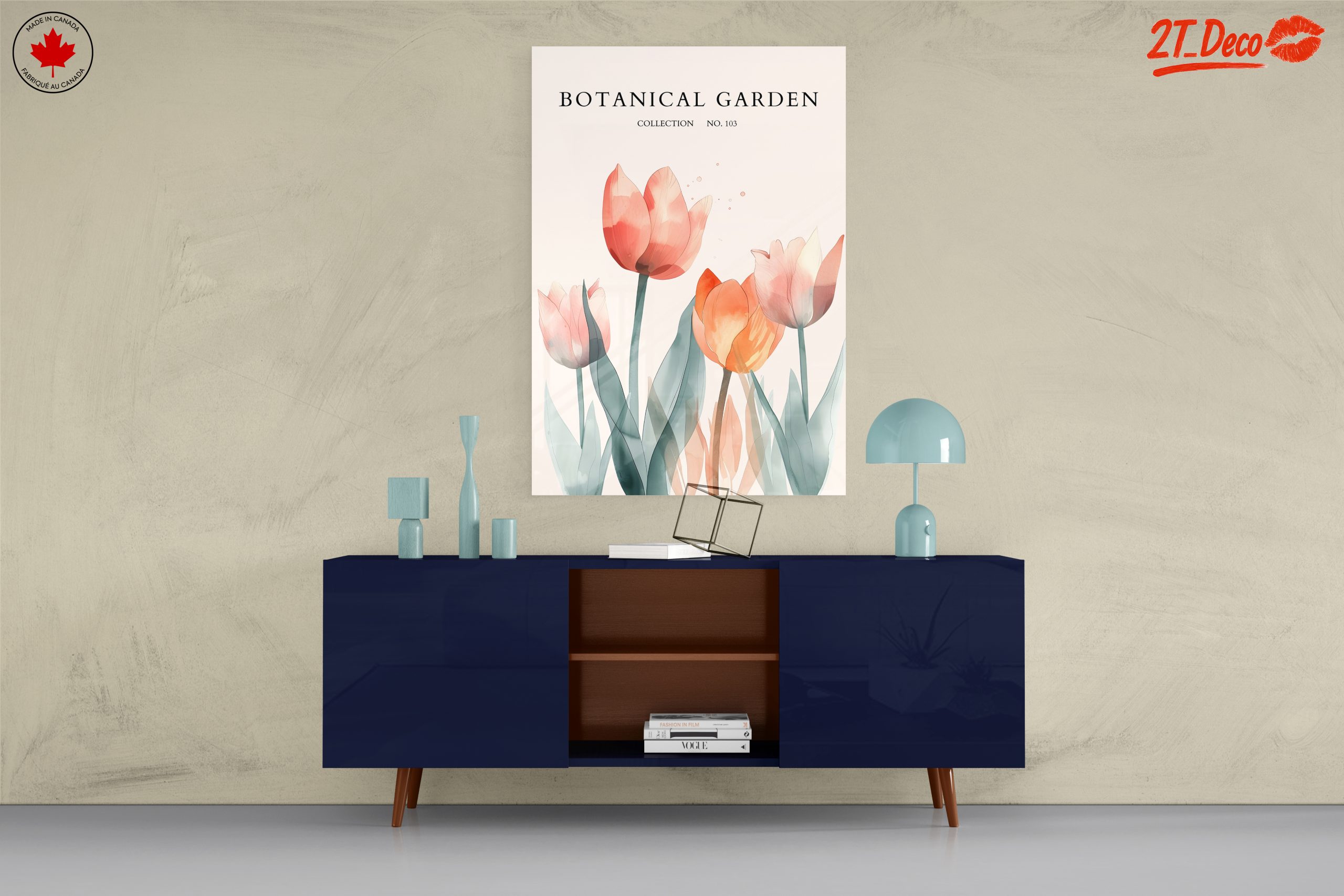 Delicate Botanical Garden Art with Tulips - Image 8