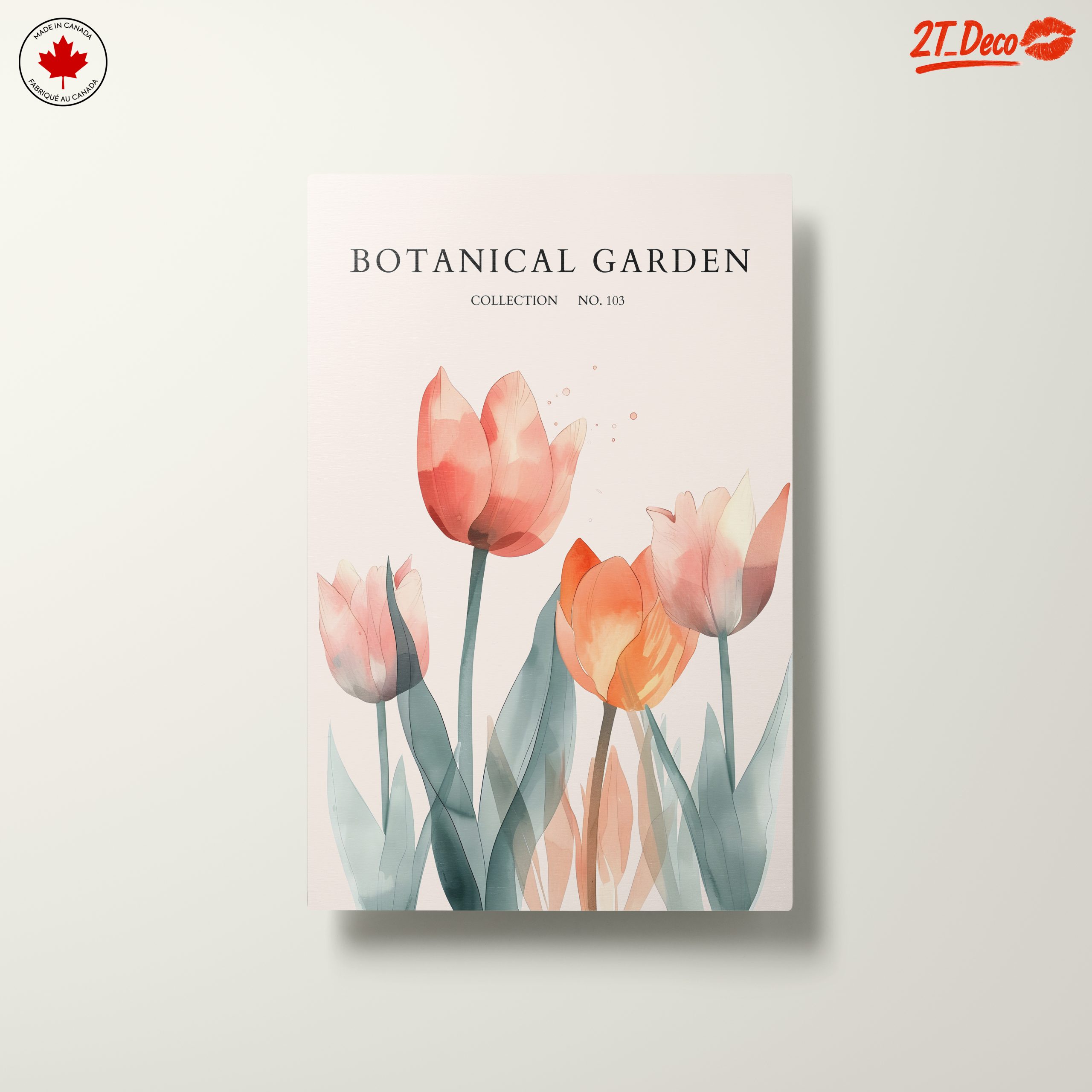 Delicate Botanical Garden Art with Tulips - Image 10