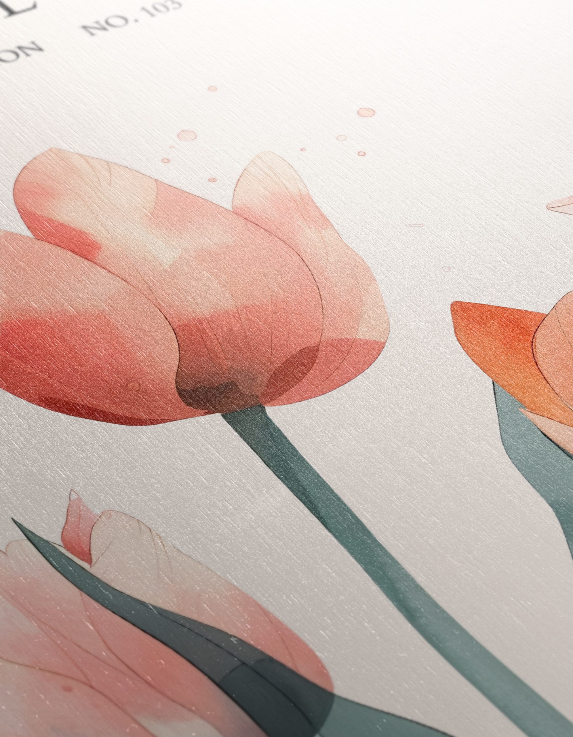 Delicate Botanical Garden Art with Tulips - Image 12