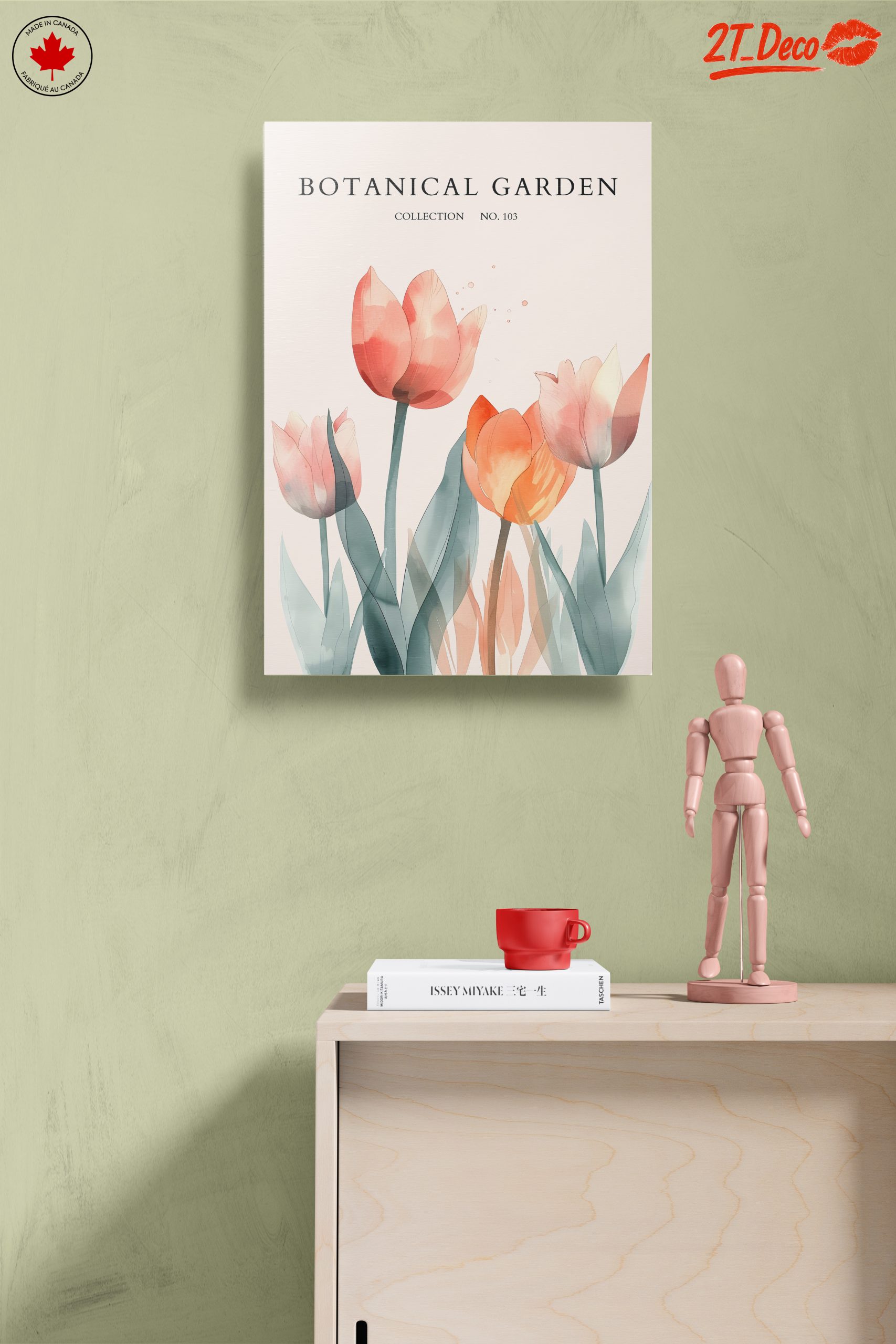Delicate Botanical Garden Art with Tulips - Image 14