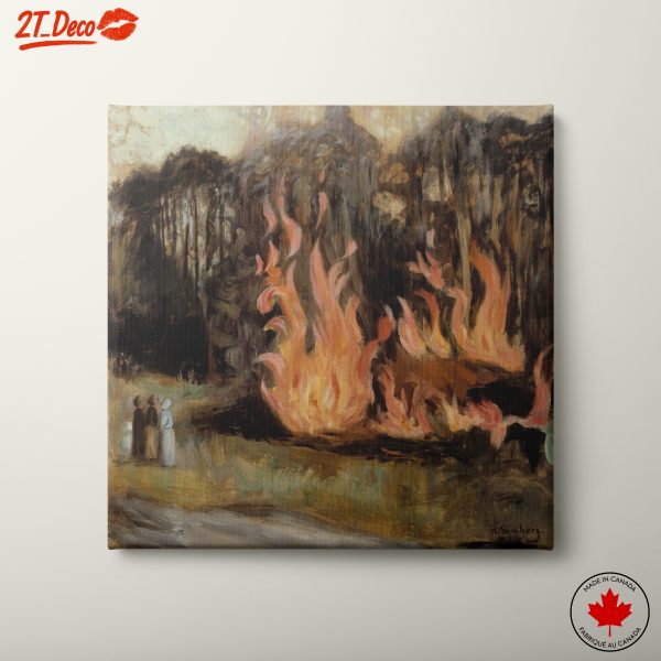 Dynamic Abstract Landscape with Flames