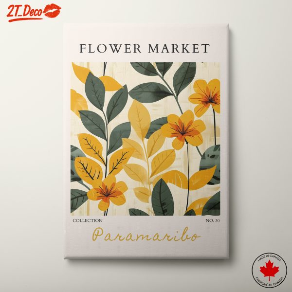 Flower Market Art Featuring Vibrant Botanicals