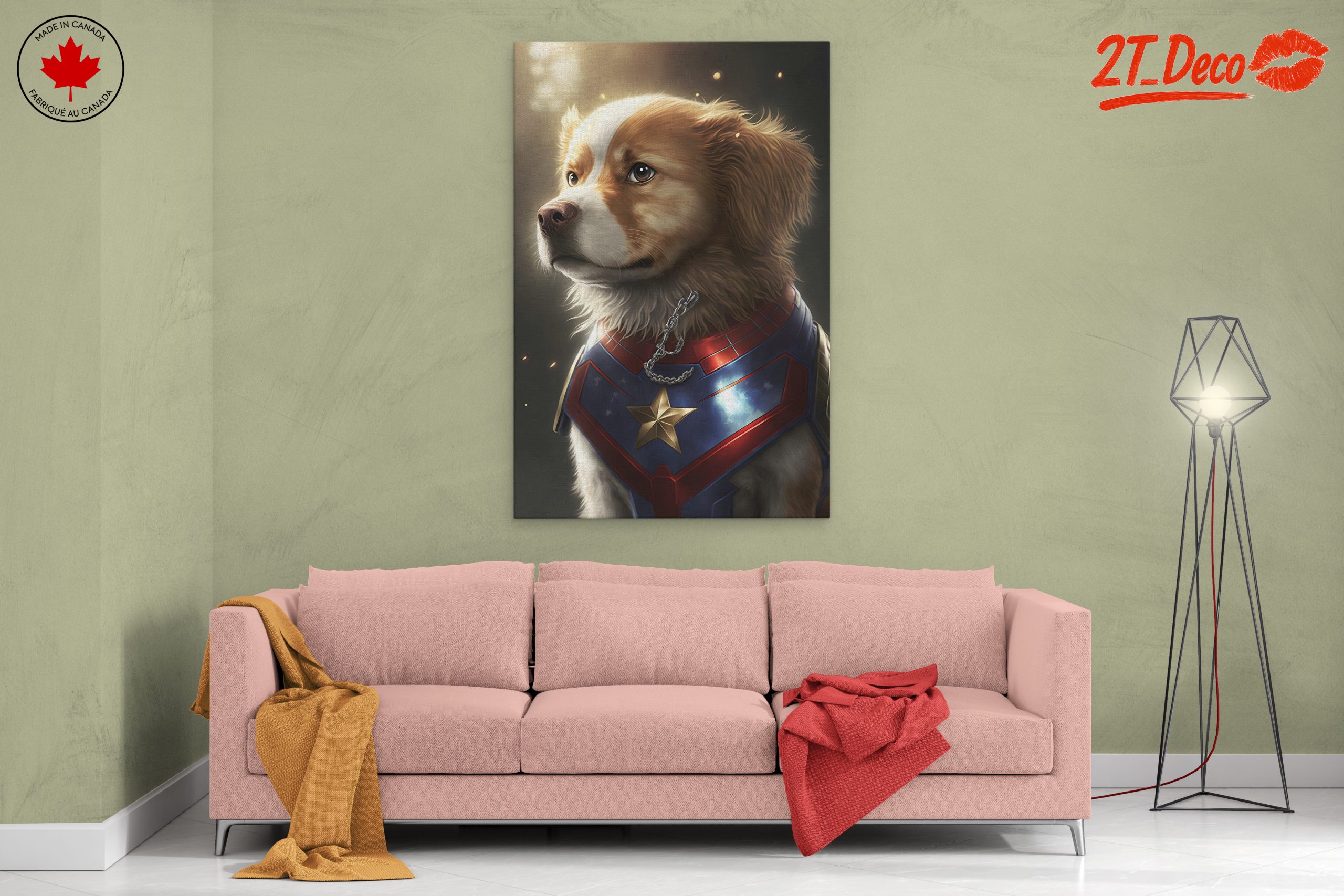 Heroic Dog Portrait with Comic Elements - Image 2