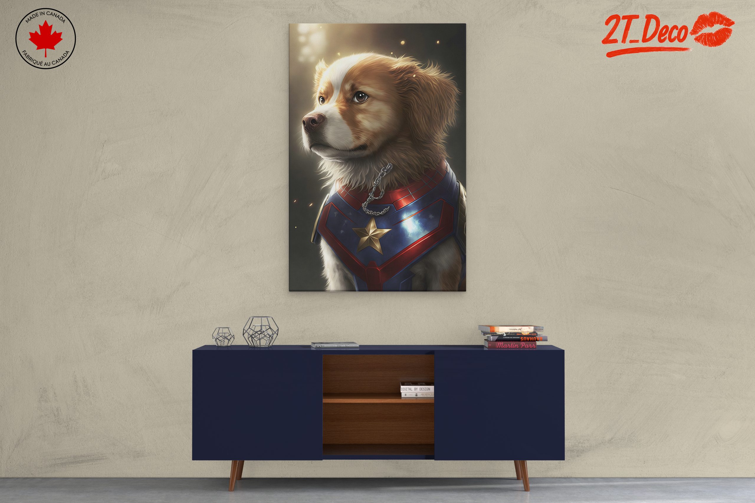 Heroic Dog Portrait with Comic Elements - Image 3