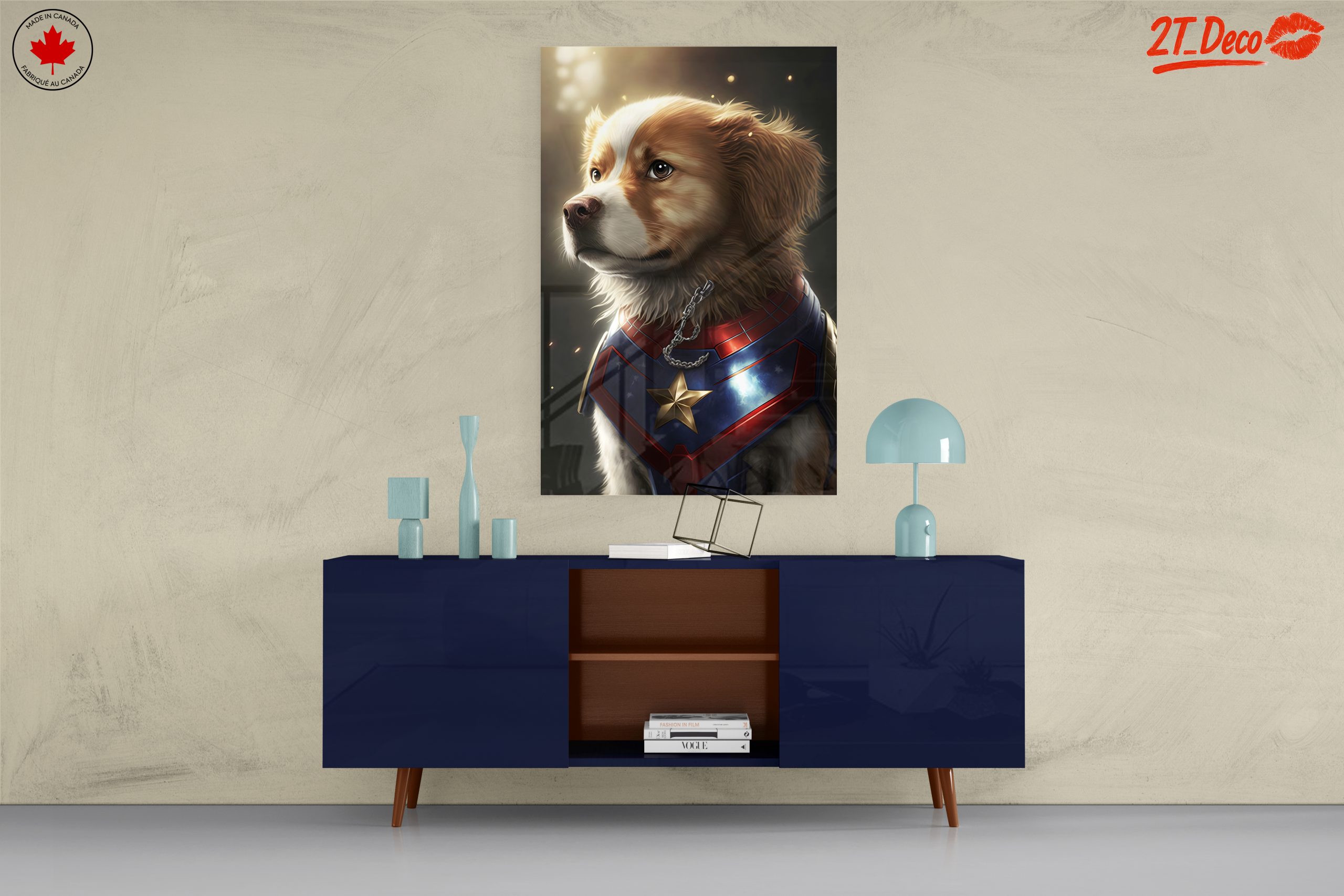 Heroic Dog Portrait with Comic Elements - Image 8