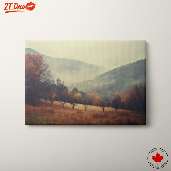 Misty Autumn Mountain Landscape