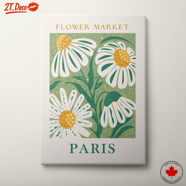 Flower Market Art Print Featuring Daisies