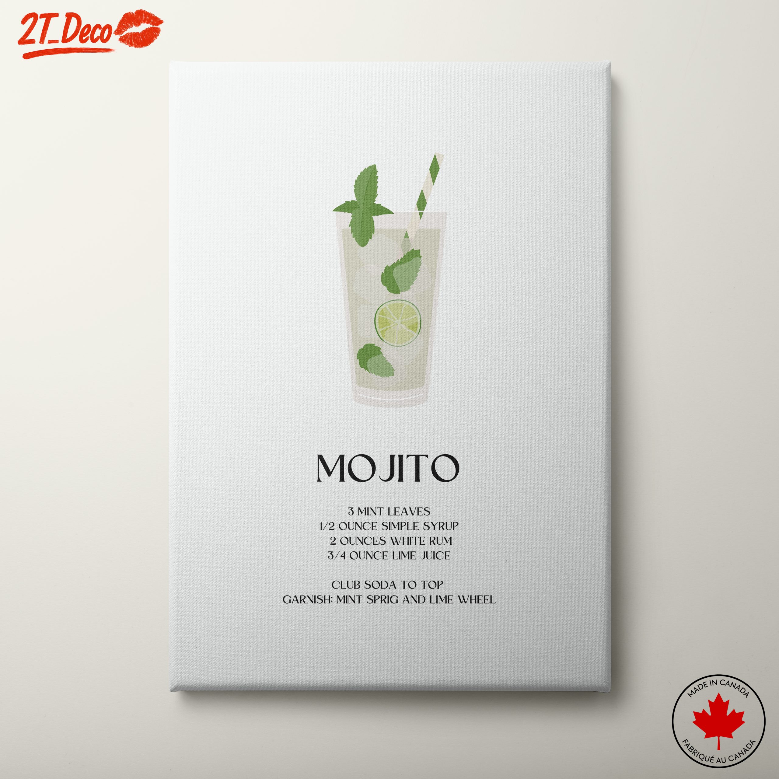 Stylized Mojito Drink Illustration Art