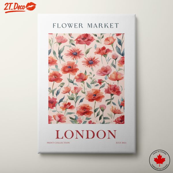 Colorful Floral Market Print Inspired by London