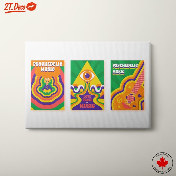 Psychedelic Music Art Prints with Vibrant Colors