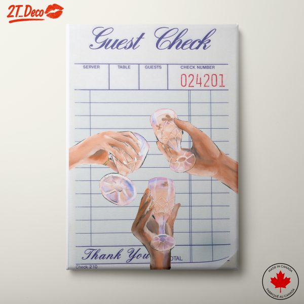 Cheers Over Coffee Guest Check Art