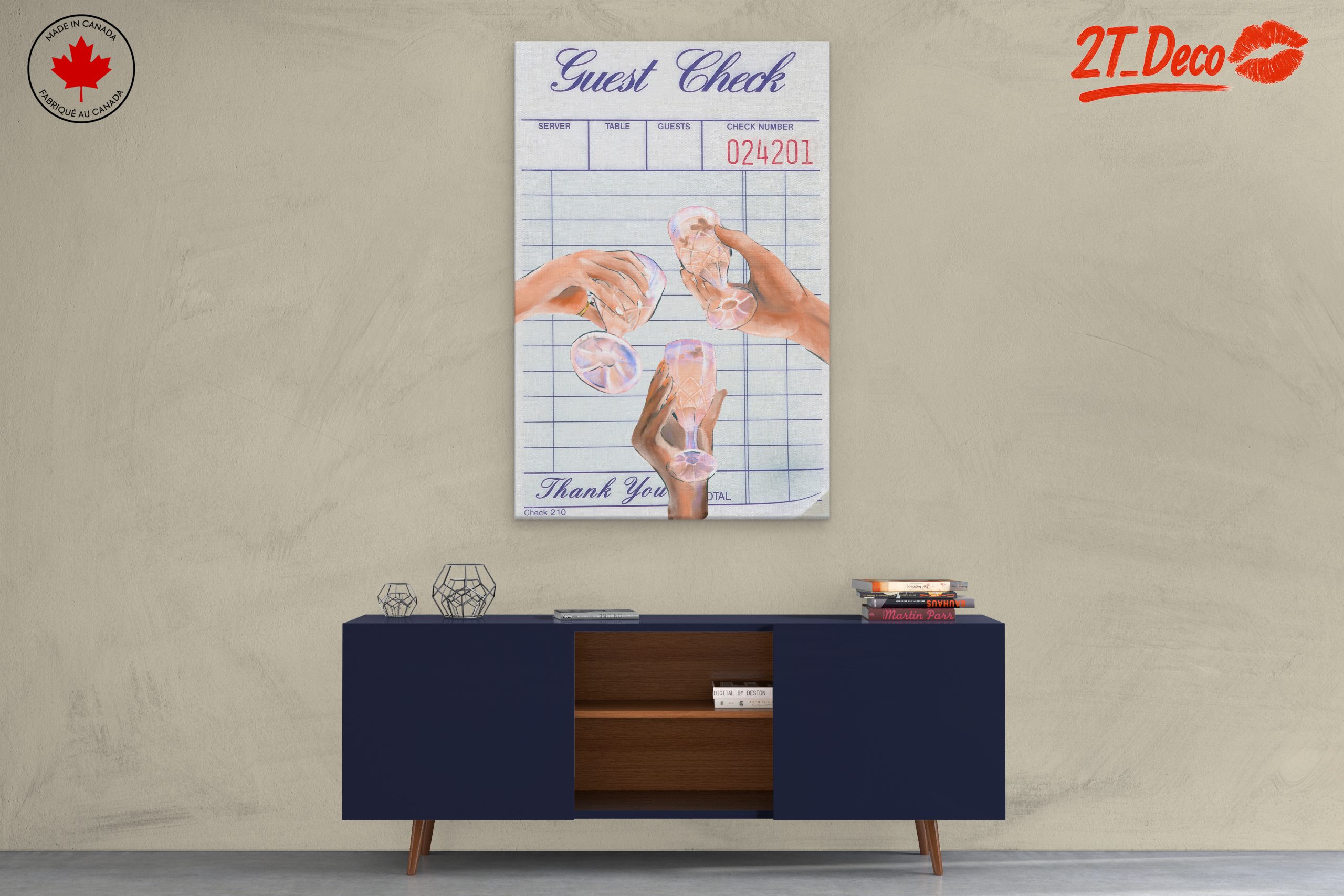 Cheers Over Coffee Guest Check Art - Image 3
